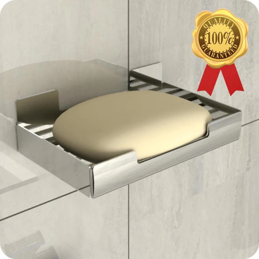 Saboneteira De Parede Luxo Inox Adesivo Sem Furo