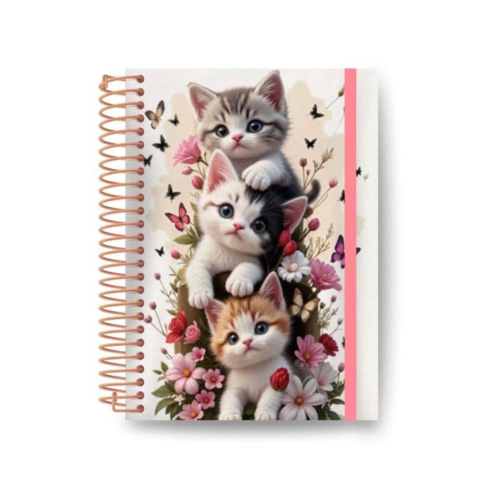 Agenda Personalizada A5 Tema Gatos | Planner 2026 | Nome na Capa | agenda2026 | agendamentos