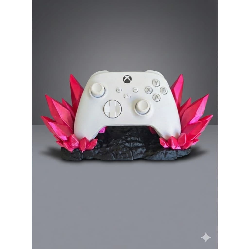 Suporte Controle Universal Cristais 3D - Decoração Setup Gamer Mystic - PS5 Xbox