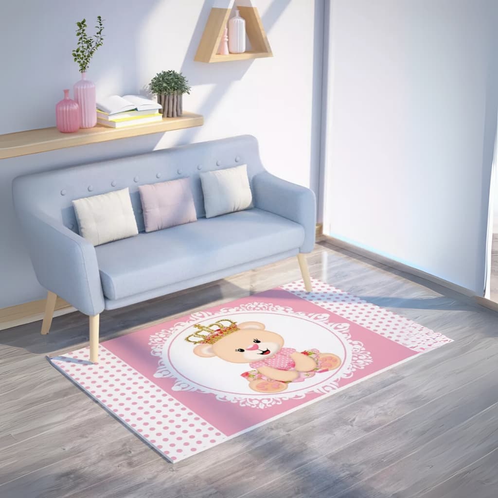 Tapete para Quarto Infantil Kids Urso Coroa de Menino Menina
