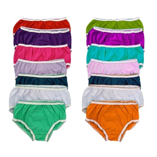 Kit 10 Calcinhas infantil menina 85% Algodão Macia e Confortável