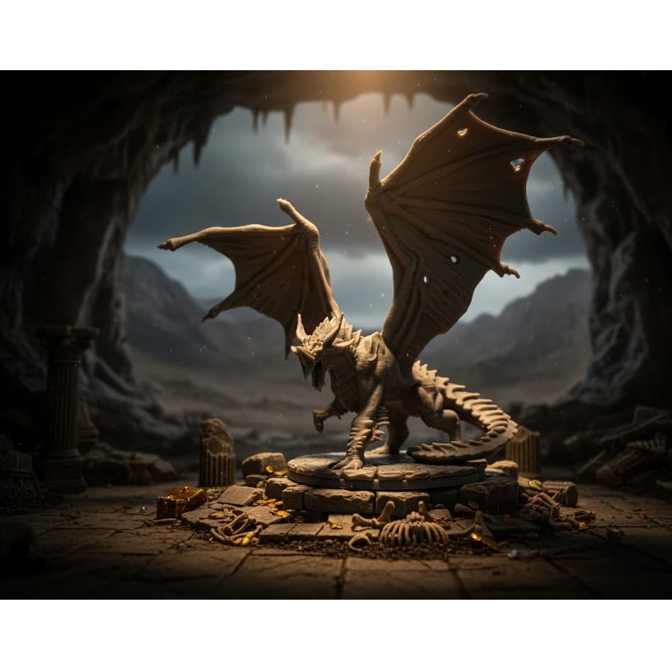 Dragão "O Verme da Tempestade" Miniatura Fantasia RPG / D&D