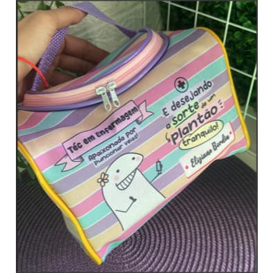 kit com 10 Maletas baú enfermeita / téc enfermagem Flork personalizada com nome