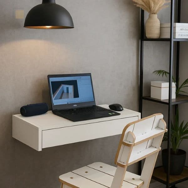 Prateleira Criado Decorativo com 1 Gaveta 100% em MDF Moderno 100cm