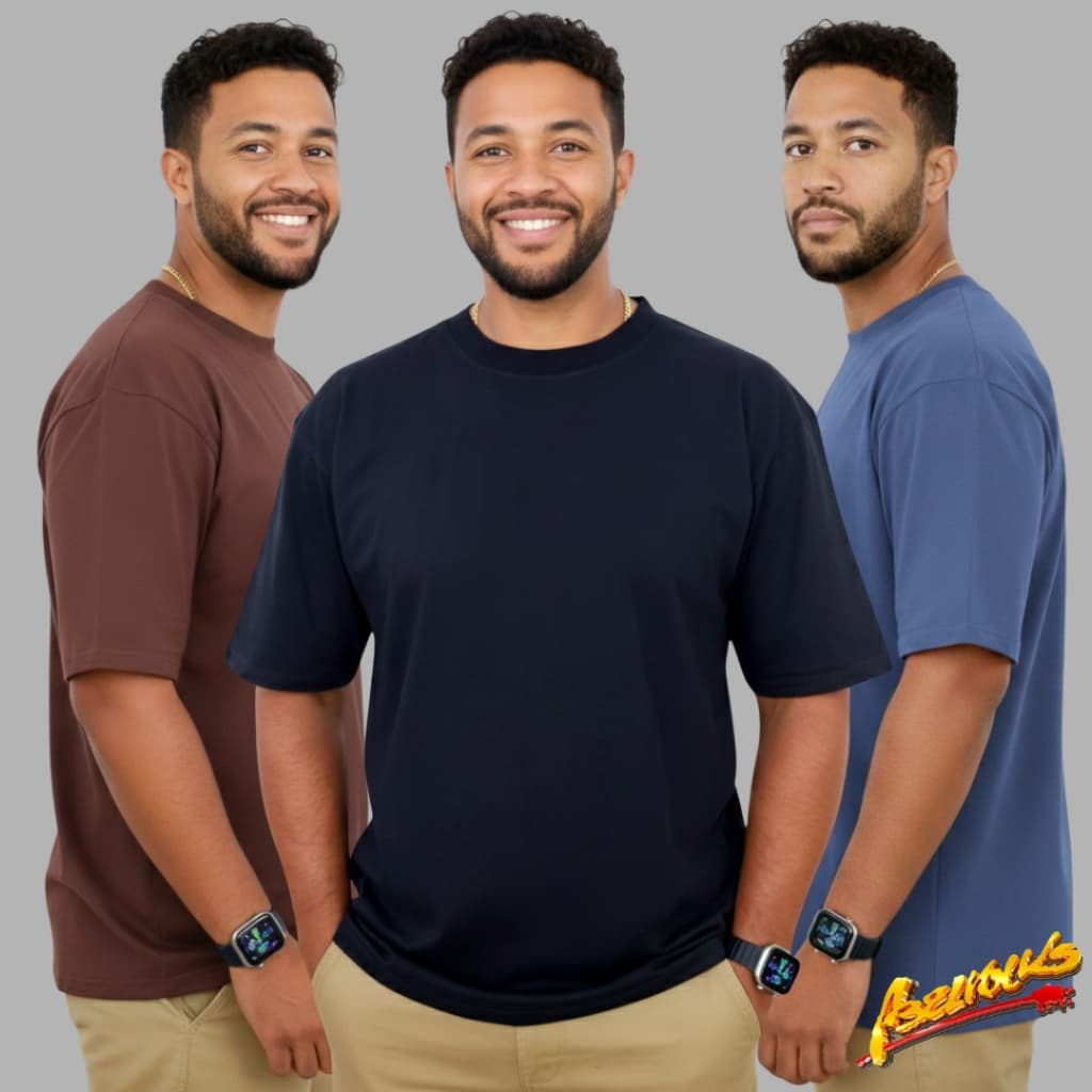 Camiseta Básica Masculina Lisa Over Size Abelvolks Tecido 100% Algodão Acabamento Premium Ideal Para o Dia a Dia
