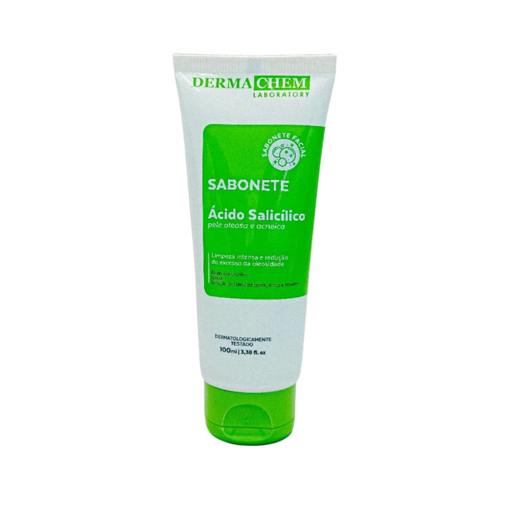 Sabonete Facial Ácido Salicílico 100ml DermaChem Controle da Oleosidade e da Acne
