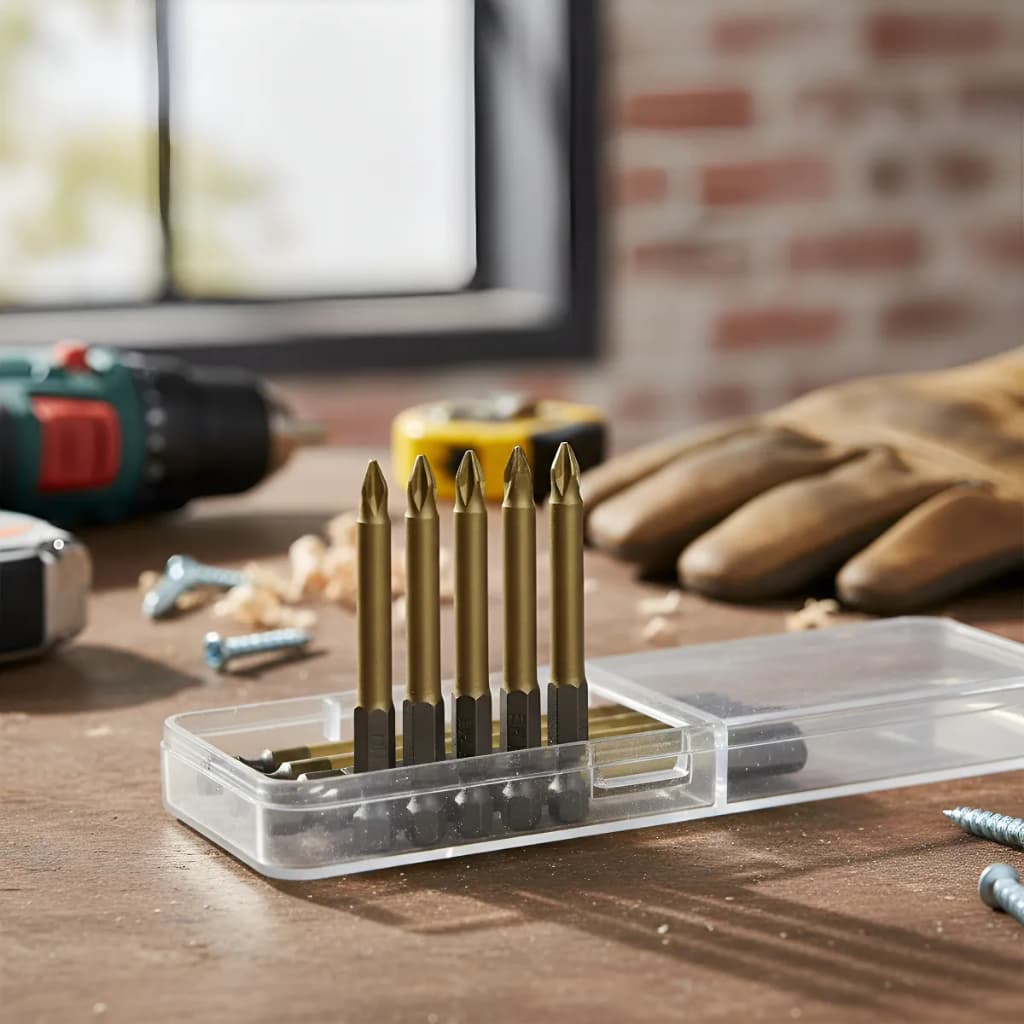 Kit 5 Ponta Bits PH2 70mm Titânio Magnética Antiderrapante Ponteira Parafusadeira Mercantil