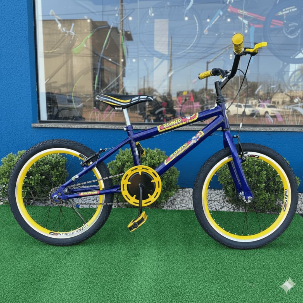Bicicleta Masculina Infantil Aro 20 C/ Aros Aeros C/ Adesivos Do Sonic