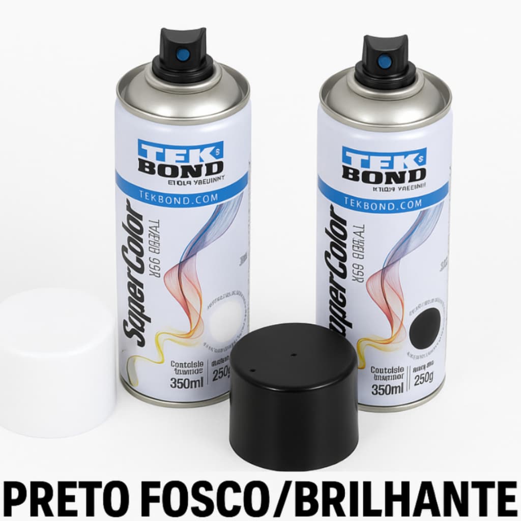 Tinta Spray Preto Fosco/Brilhante Uso Geral 350ml/250g