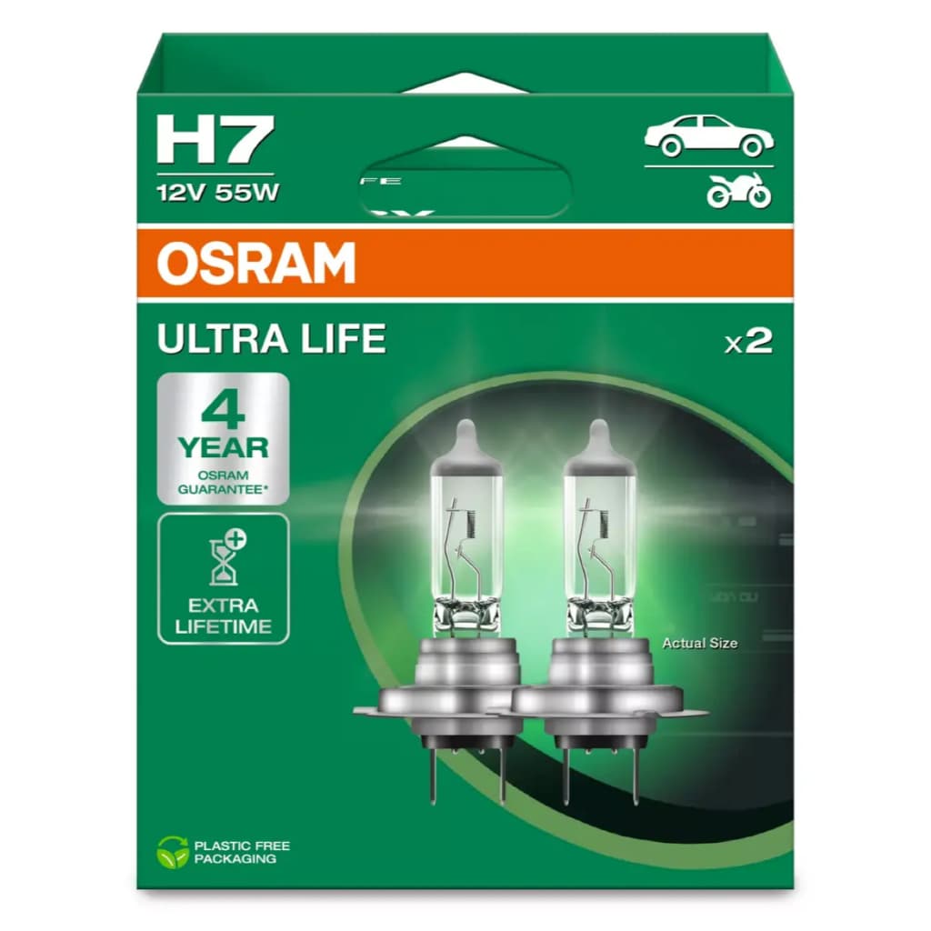 Par Lâmpada H7 Osram Ultra Life 3200k Garantia 4 anos