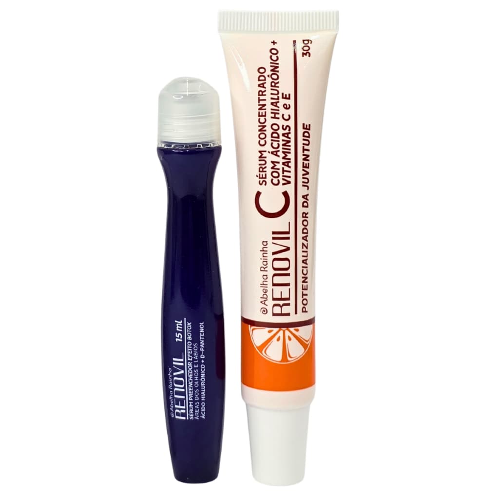 Kit Efeito Botox Sérum + Sérum Concentrado Com Ácido Hialurônico Renovil Abelha Rainha