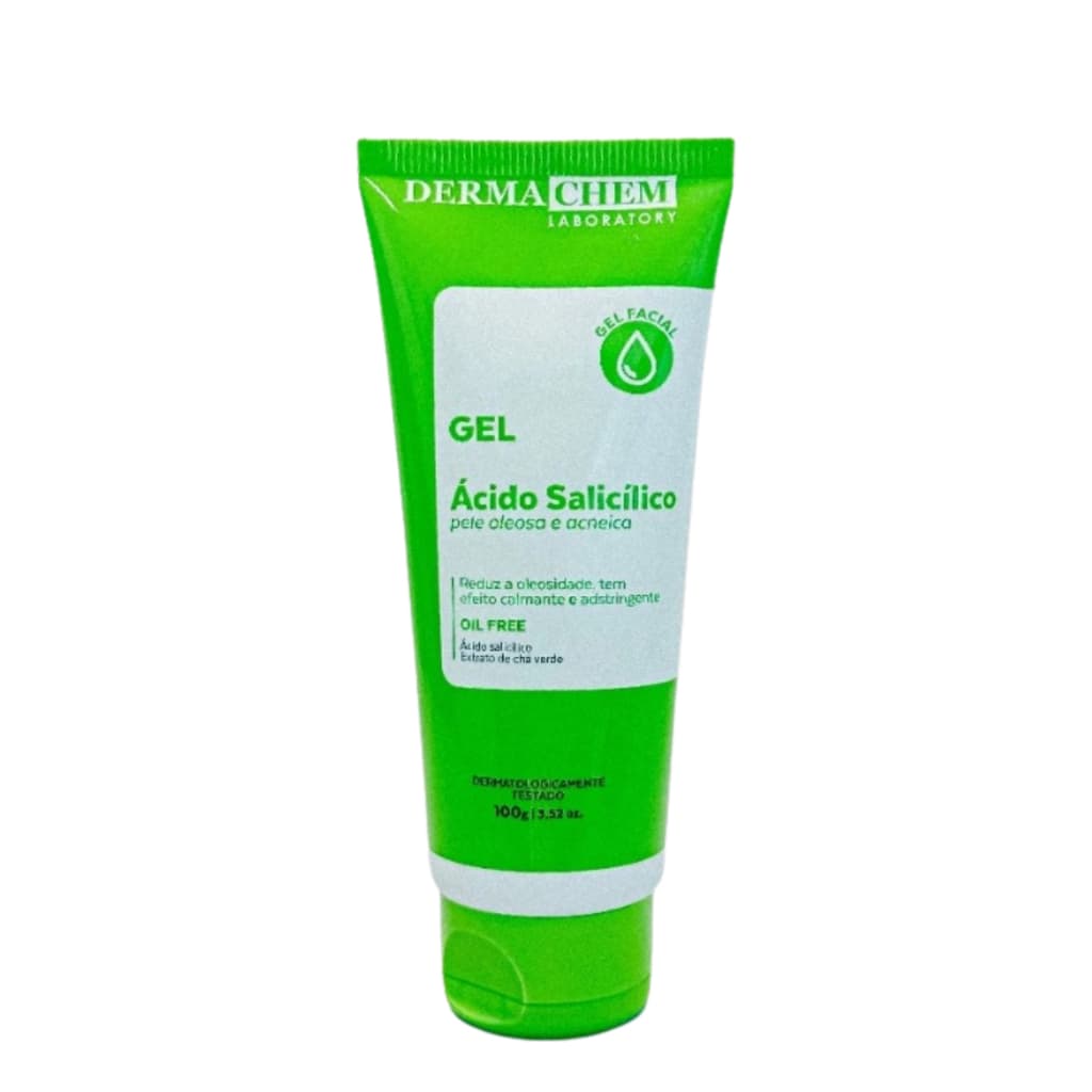 Gel Antioleosidade 100g Ácido Salicílico DermaChem Reduz Poros e Acne
