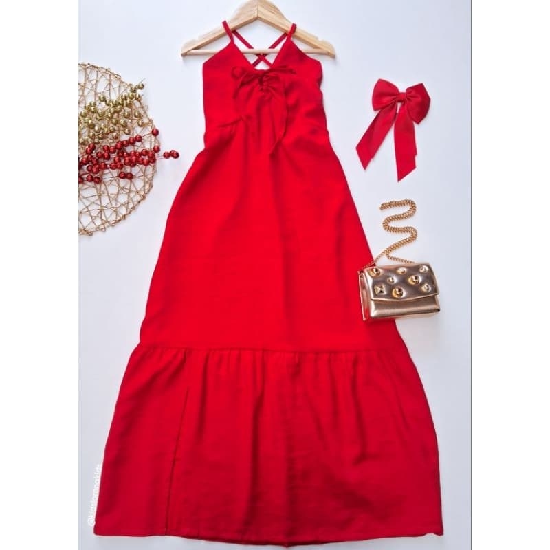 Vestido juvenil longo de natal vestido look de natal juvenil