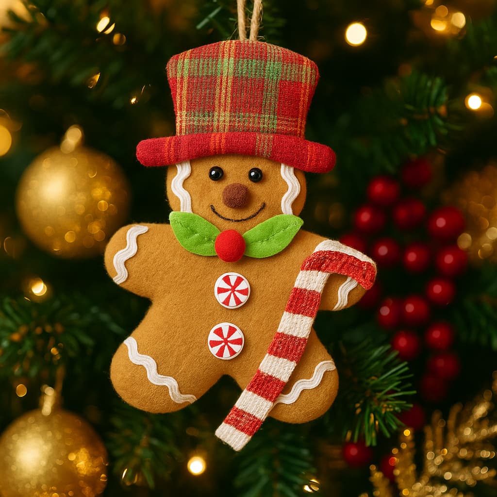 Kit Enfeites de Natal em Tecido 3/6/9 Pendentes Decoração Árvore Natal Variados Luxo