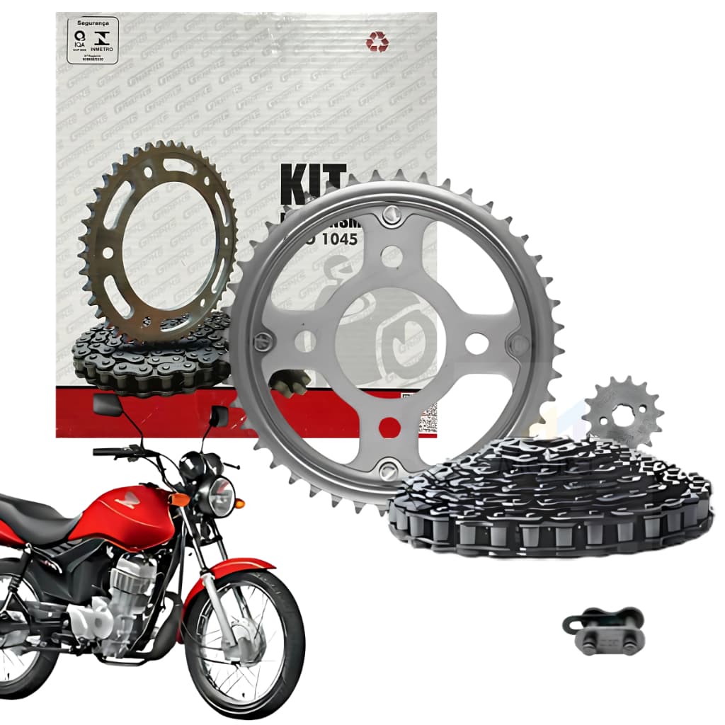 Kit Coroa Pinhao Corrente Cg Titan Fan 125 2010 2012 2013