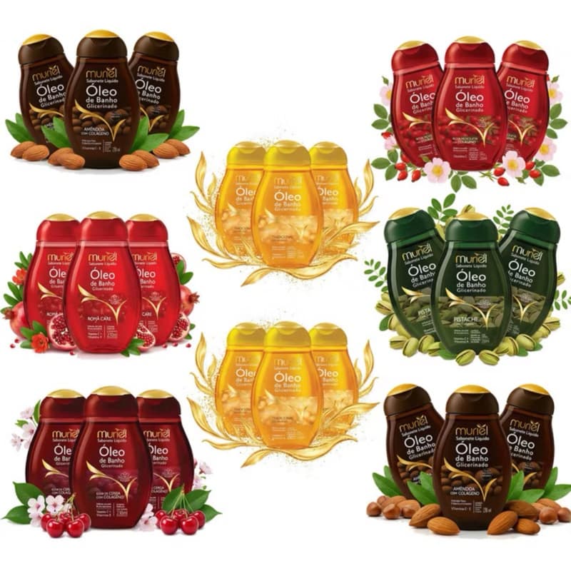 kit Oleo de Banho Muriel Sabonete Líquido 230ml