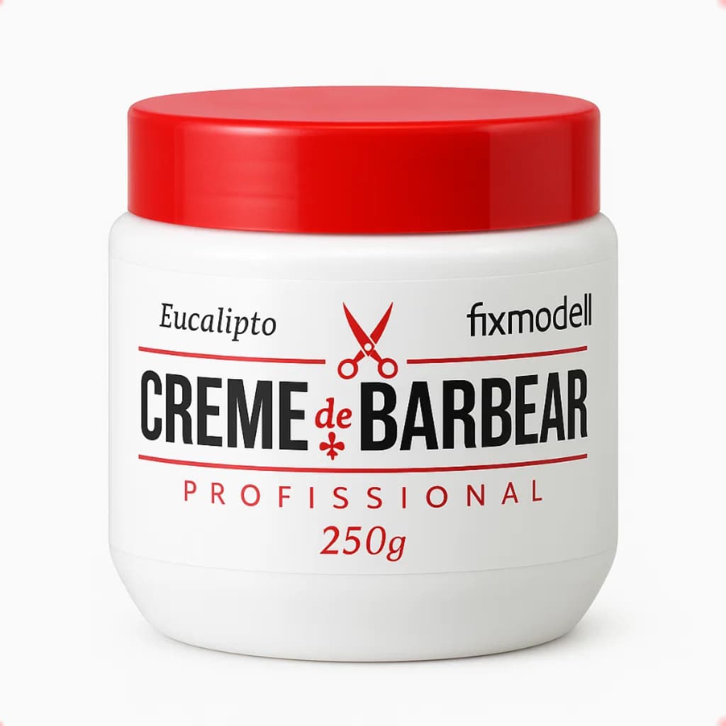 Creme Barbear Fixmodell  250g Frescor e Conforto Tradicional Profissional Variação de Fragrâncias