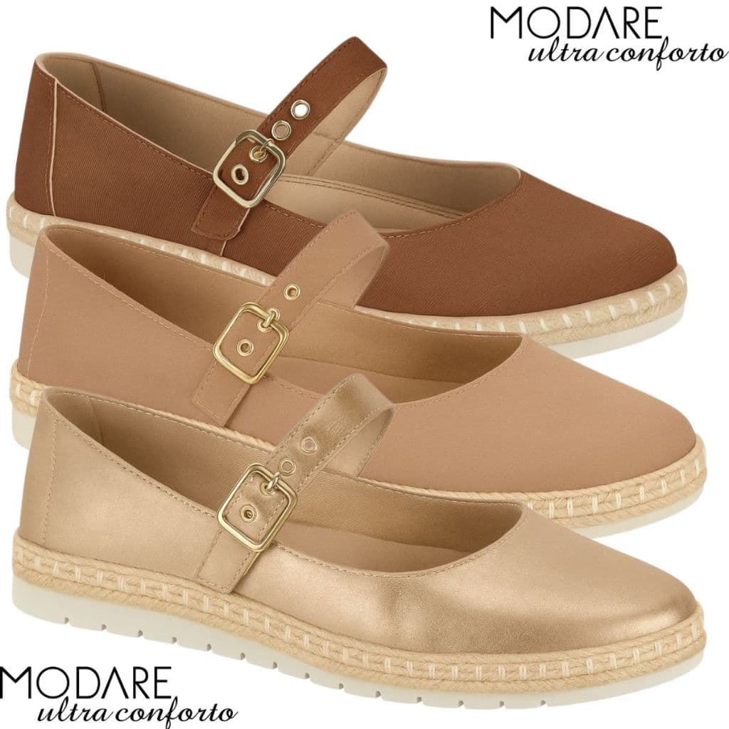 Sapatilha Feminina Modare Casual Rasteirinha Confortável Macia Elegante Moda Feminina Original