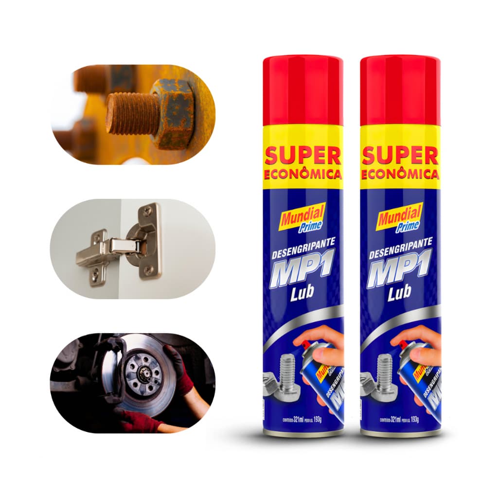 Kit 2 Desengripante Spray 321ml – Mp1 Mundial Prime Poder Concentrado