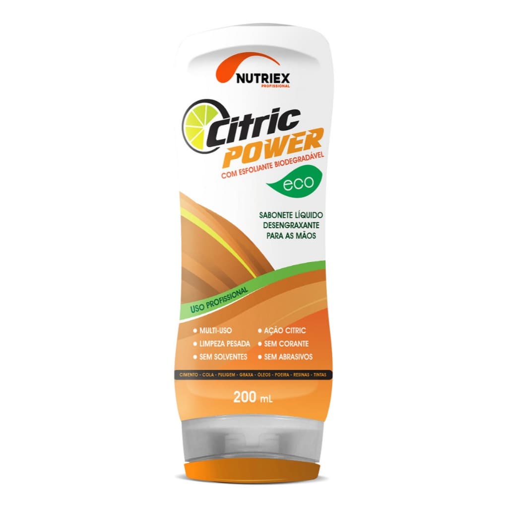 Sabonete Líquido Desengraxante Esfoliante Citric Power 200ml