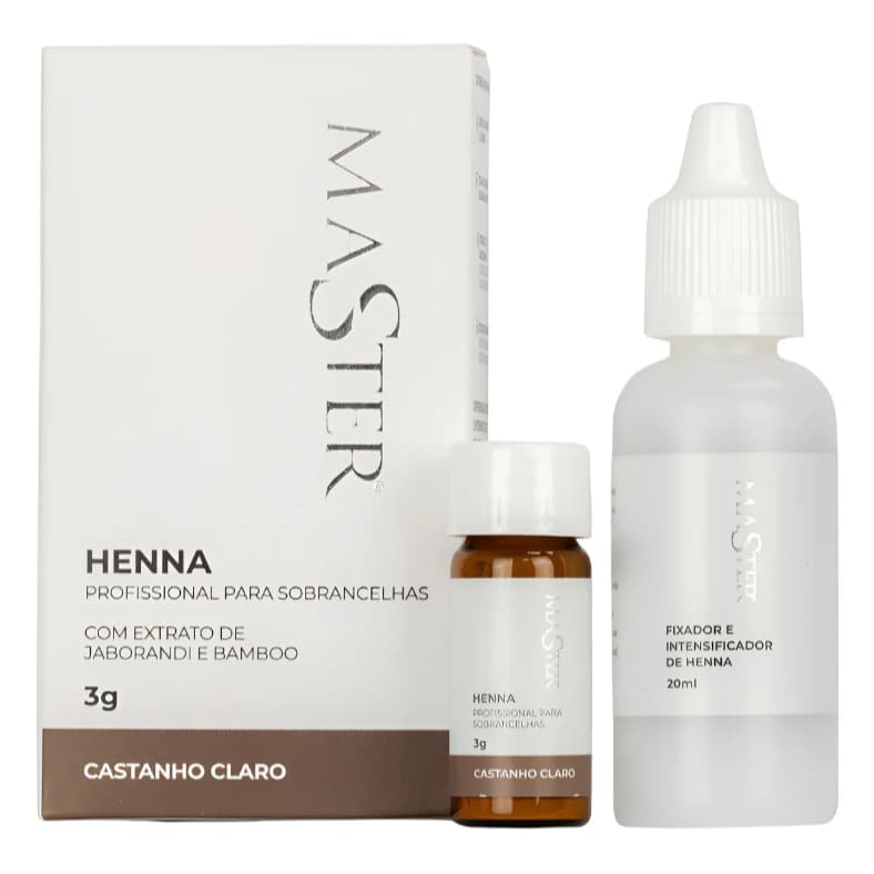 Henna Castanho Claro Master 3g Profissional Sobrancelhas