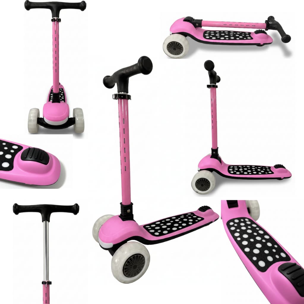 Patinete Joy Infantil LED Brilhante Suporta 80kg com Musical via Bluetooth Altura  Ajustável JYR