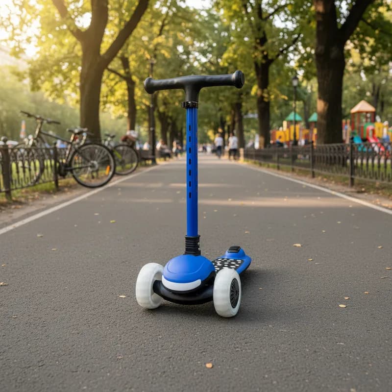 Patinete Joy Infantil com LED Brilhante Suporta 80kg com Musicas via Bluetooth Altura ajustável