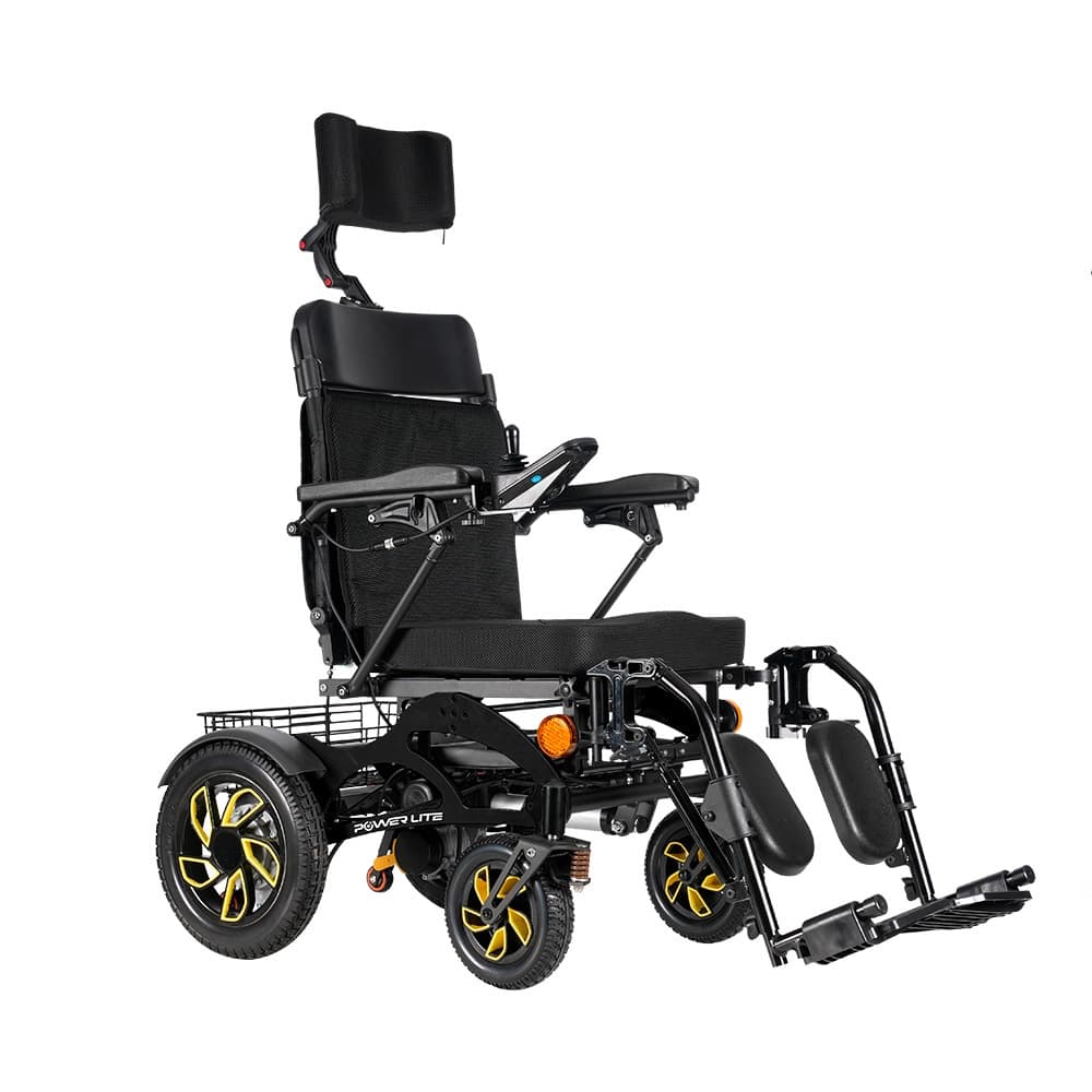 Cadeira de Rodas Motorizada Dobrável Reclinável Tilt Wave Power Lite