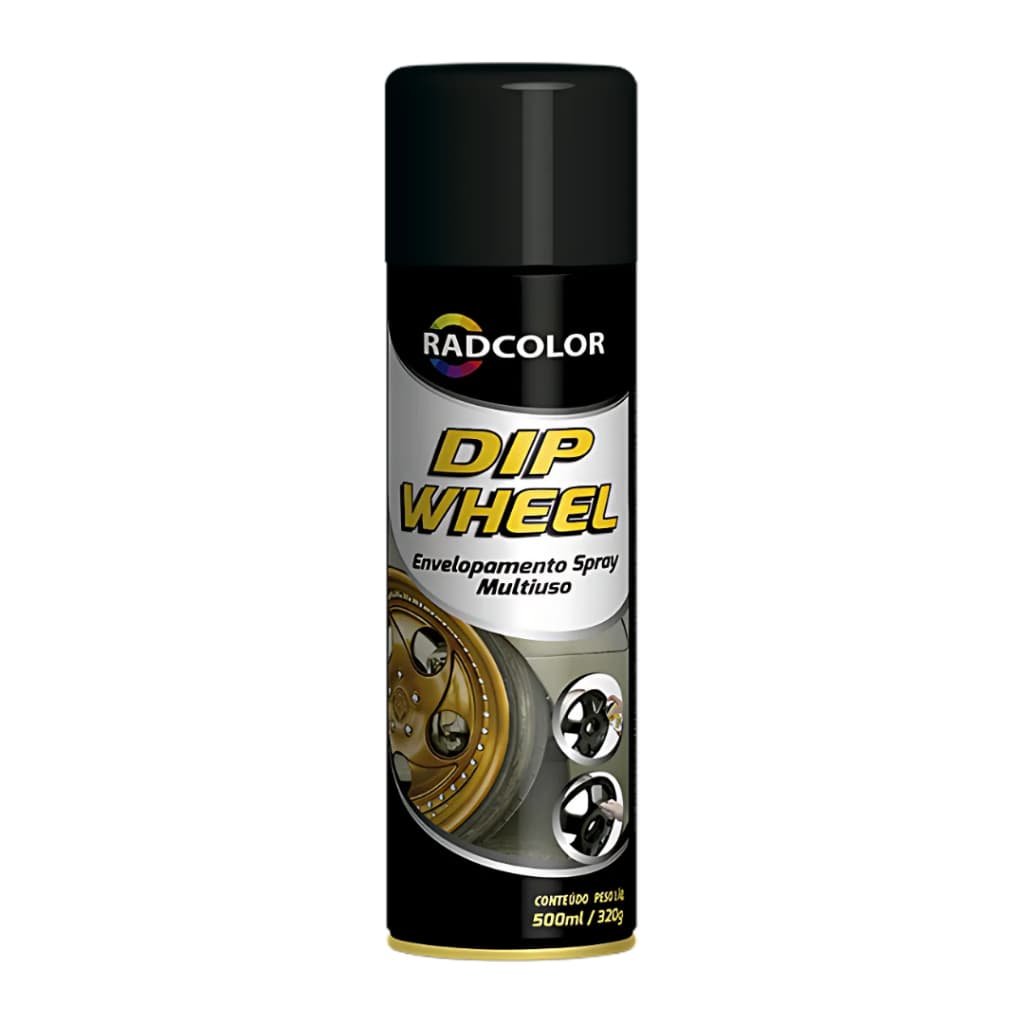 Tinta Spray Envelopamento Liquido Dip 500ml Multiuso Preto