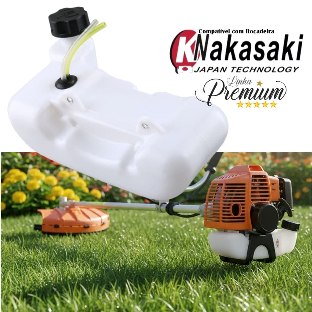 Tanque Combustível Completo Para Roçadeira Nakasaki 63cc/ 65cc Pro/ Multifuncional