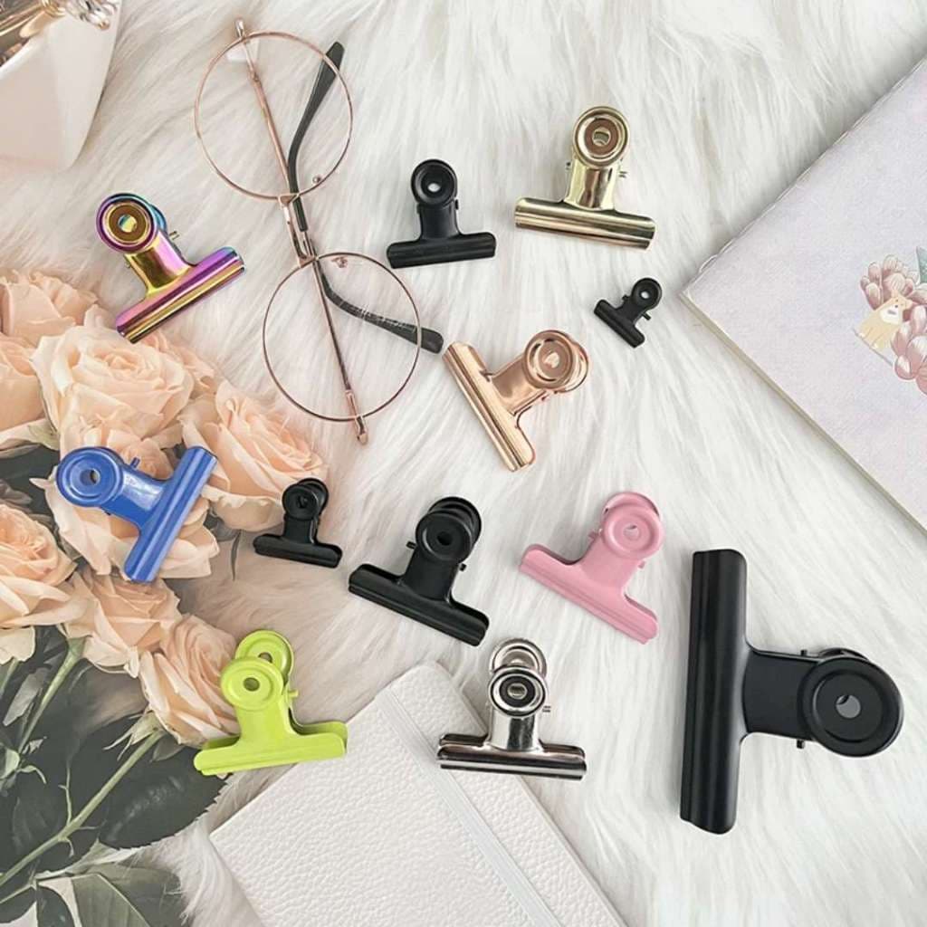 kit c/ 36 mini clipes metálicos de 22mm colorido [ disponível em 1, 2 ou 3 kits ] - C&S BAZAR -