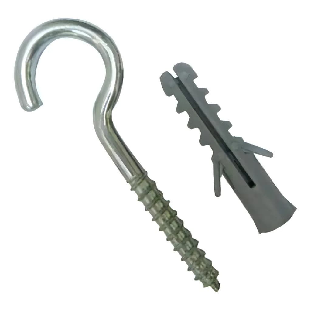GANCHO PITÃO ABERTO OU FECHADO N8 COM BUCHA KIT COM 10