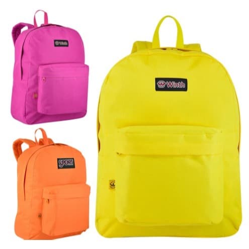 Basic Winth Mochila Juvenil Unissex 17,5" – Liso, Espaçosa e Funcional