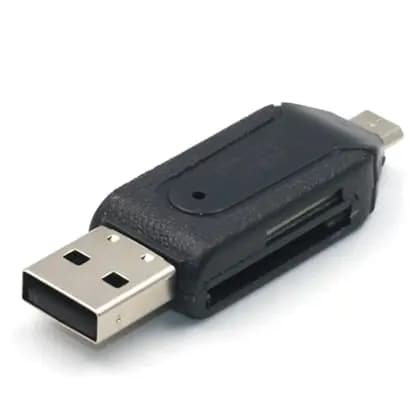 Leitor Adaptador Cartão Memória Micro Usb Otg Celular Tablet - Microdrive cabe cartao de memoria