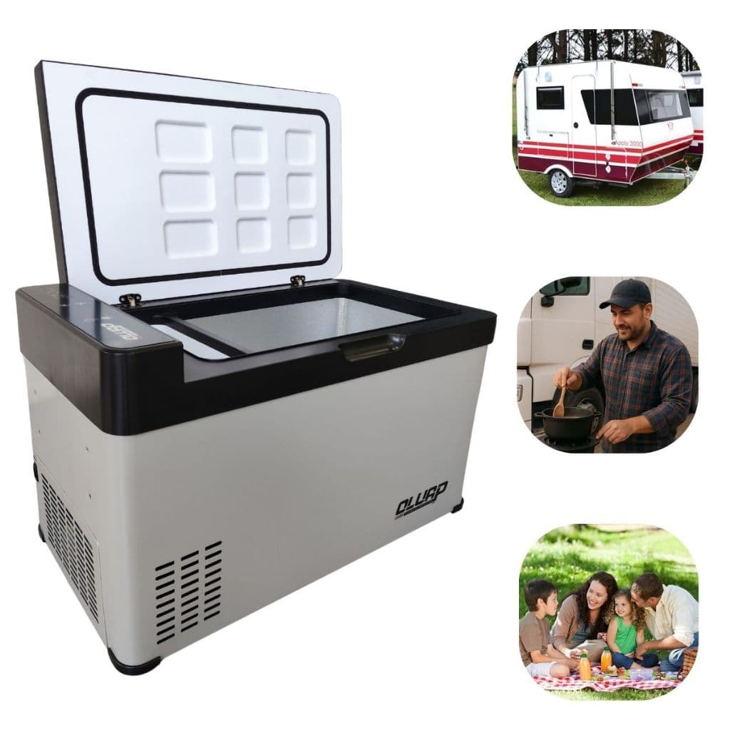 Geladeira Para Caminhão Van Micro-Ônibus Motor Home Barco Lancha Portátil 40 Litros Quadrivolt 110/220v 12/24v