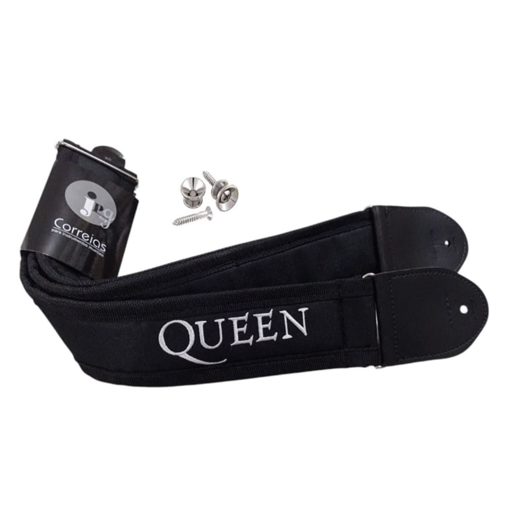 Correia Violão/Guit/Baixo Acolchoada QUEEN + Roldanas