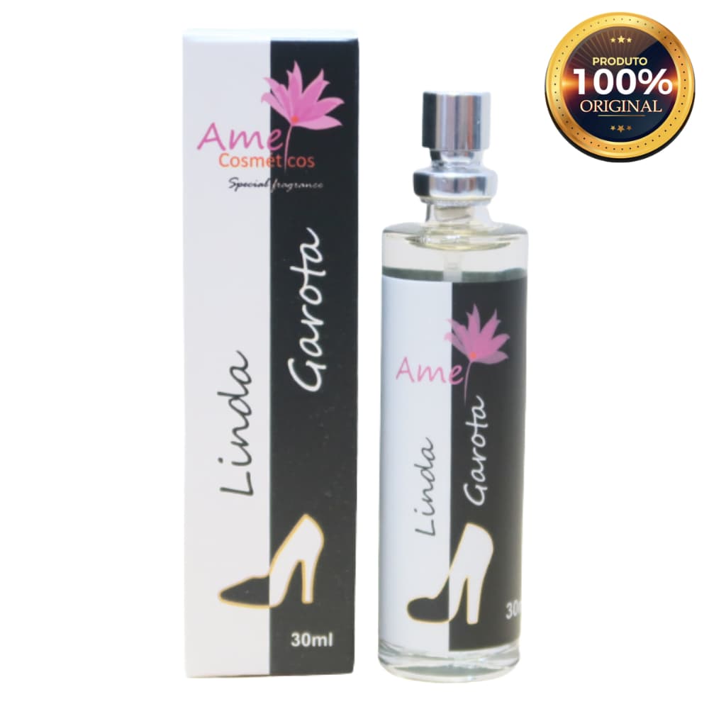 Linda Garota Perfume Feminino Amei Cosméticos 30ml Alta Fixação Essência Importada Parfum