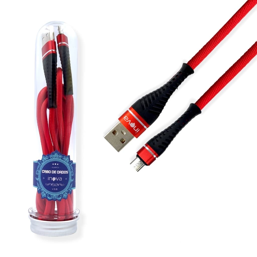 Cabo V8 Micro Usb Reforçado Dados Rápido 2M Inova CBO-5636