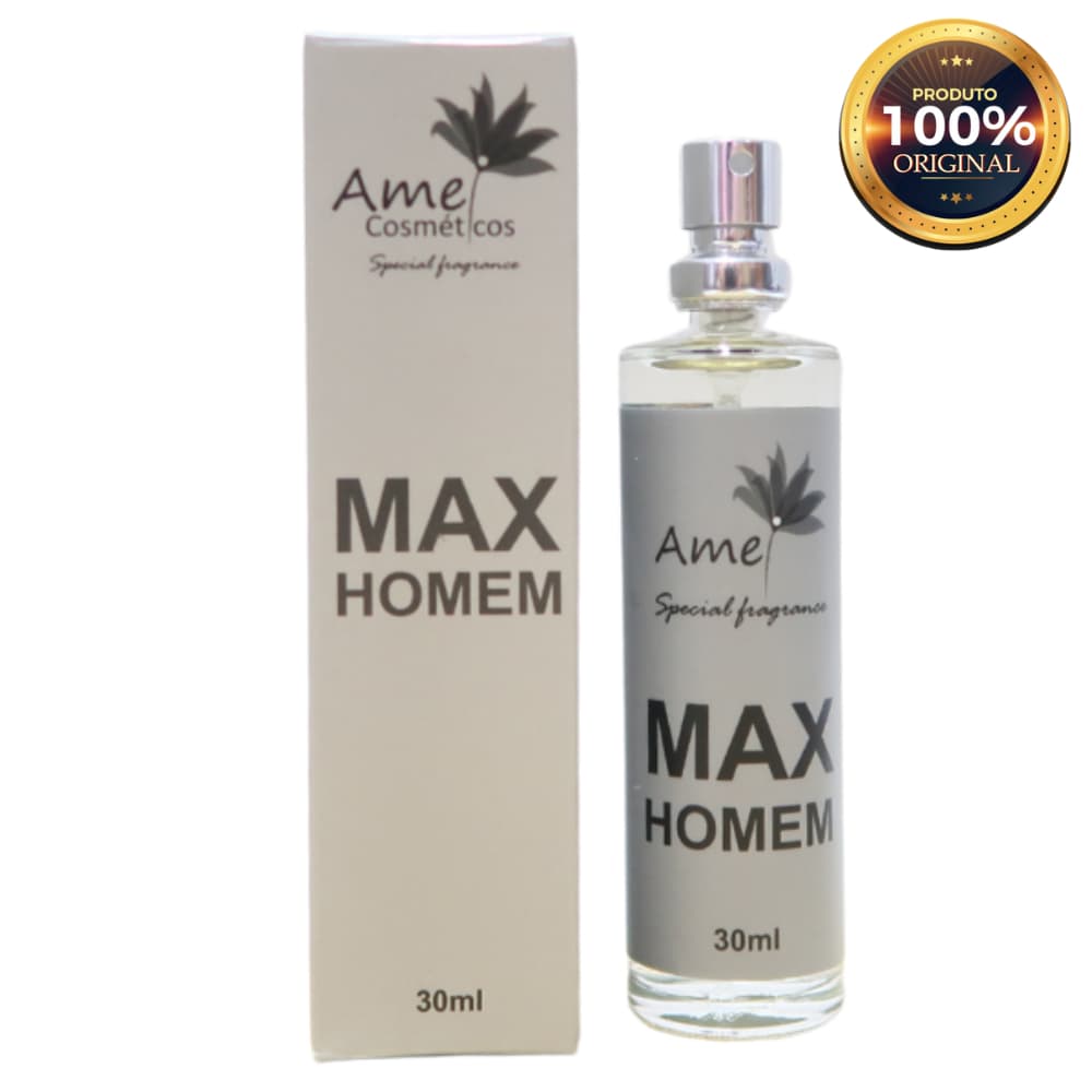 Max Homem Perfume Masculino Amei Cosméticos 30ml Alta Fixação Essência Importada Parfum