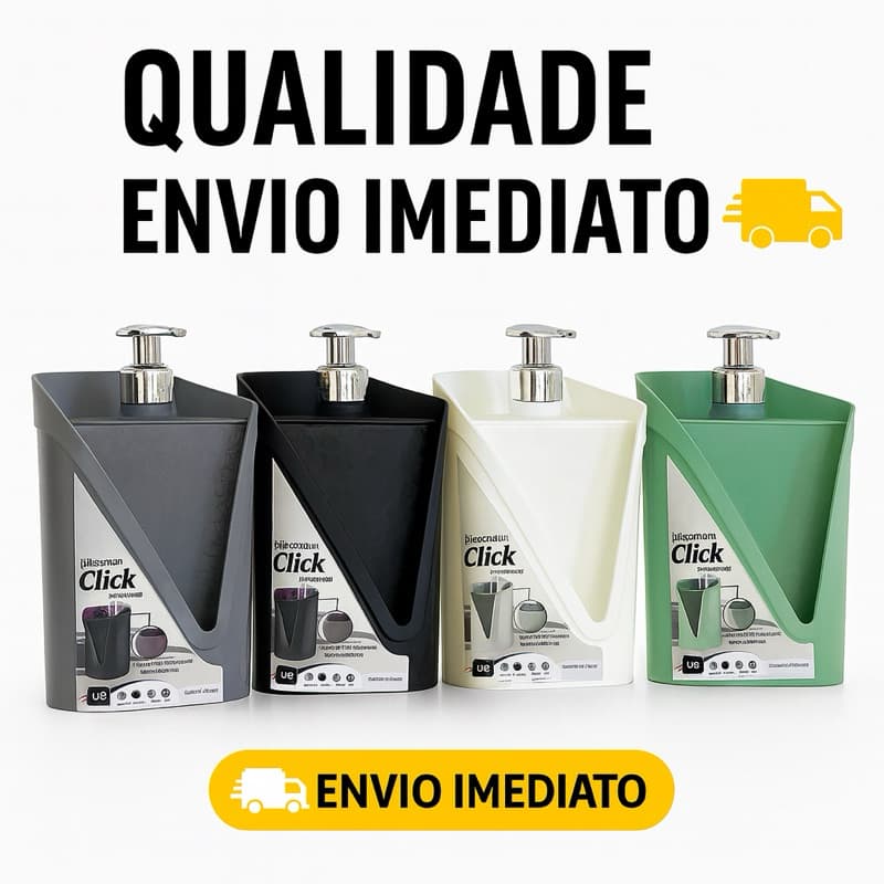 Dispenser de Detergente Click 500ml Dosador de Detergente