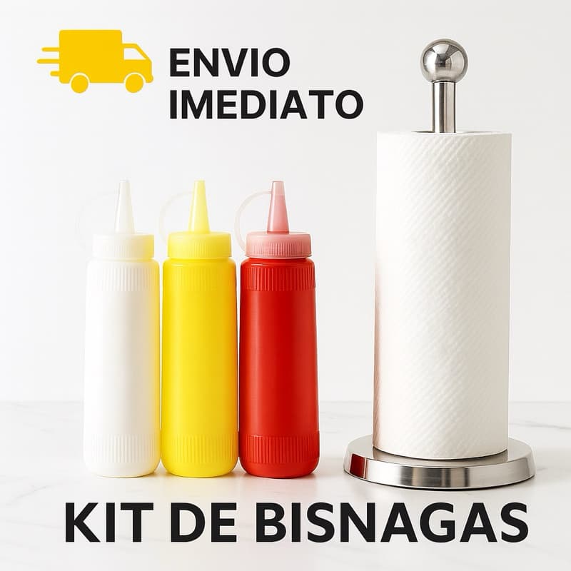 Kit Bisnagas Para Molho Garrafas Dosadoras Para Molho Ketchup, Mostarda e Maionese 200ml