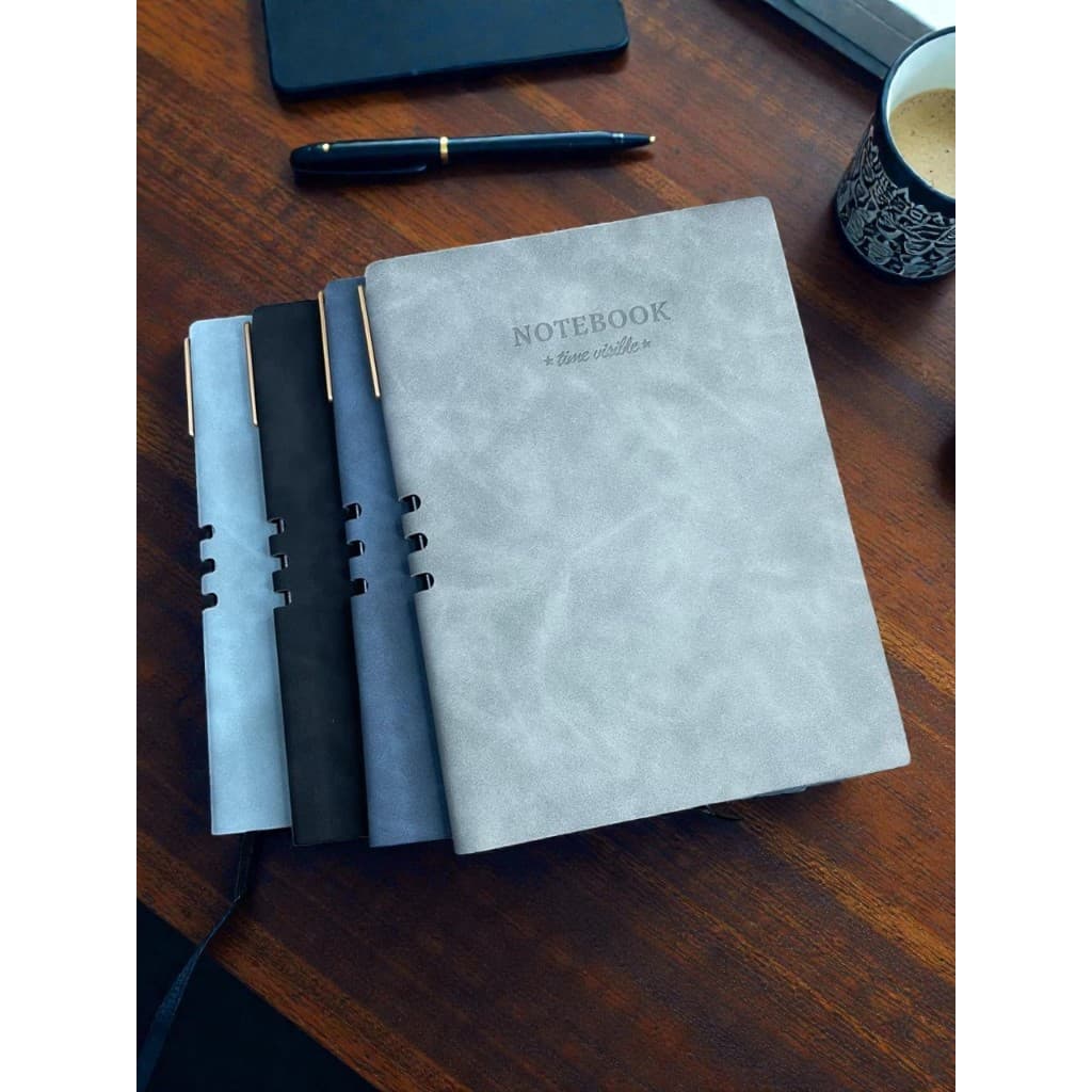Caderno de Anotações A5 Elegante Brochura com Caneta Capa Aveludada