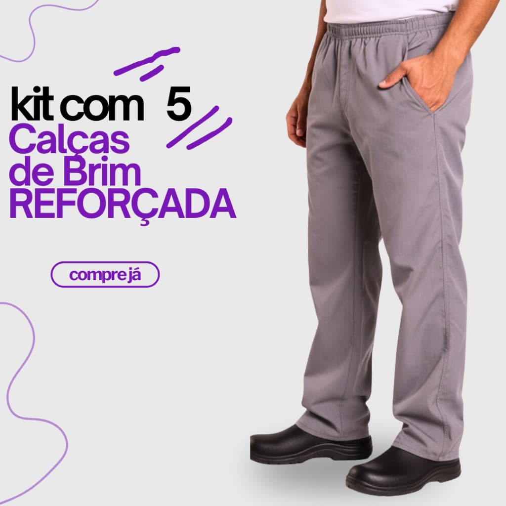KIT 5 CALÇAS DE BRIM PESADO – O MAIS VANTAJOSO DA LOJA