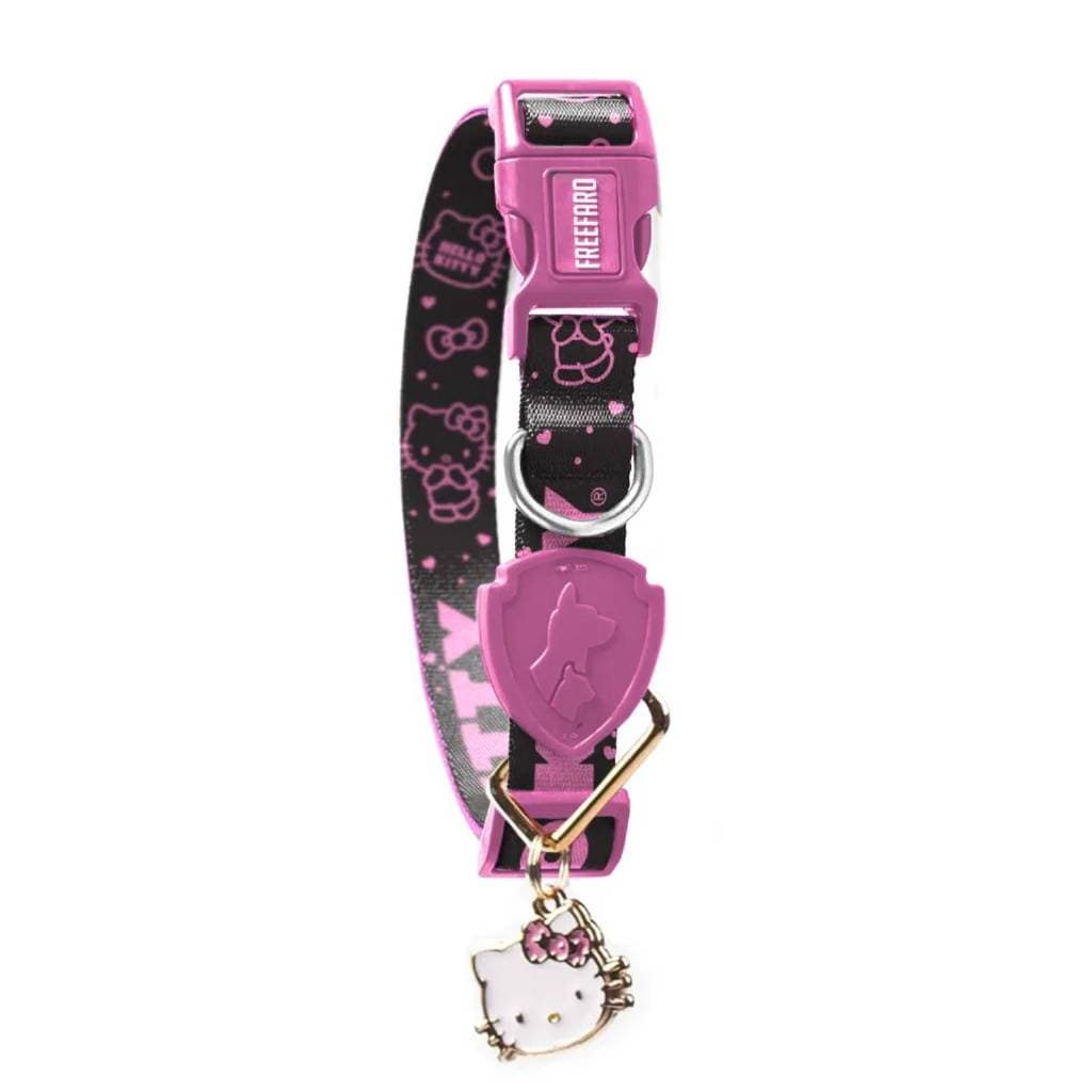 Coleira Para Cães Freefaro Licenciado Hello Kitty Black Pet