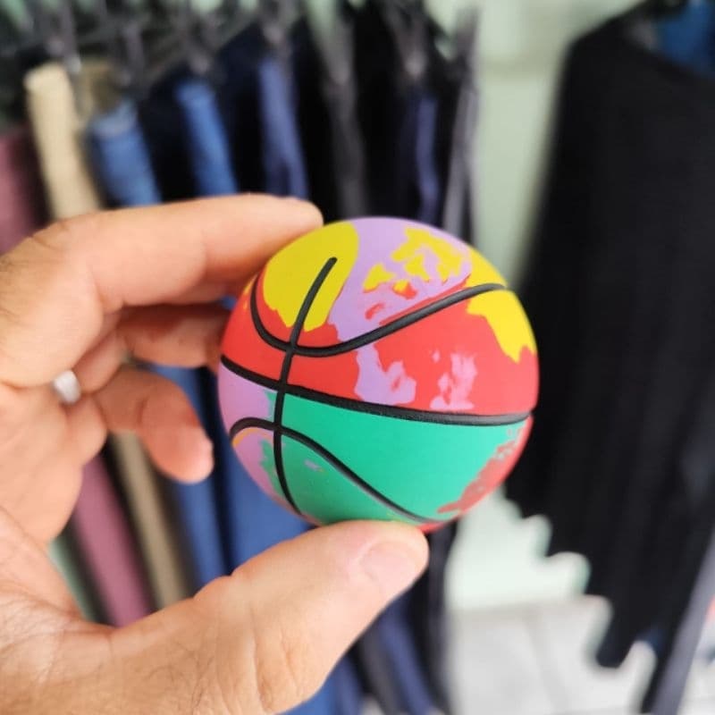 Mini Bola De Basquete Saltitante Esportiva Anti Stress Relaxante Squeeze Figdet Toy