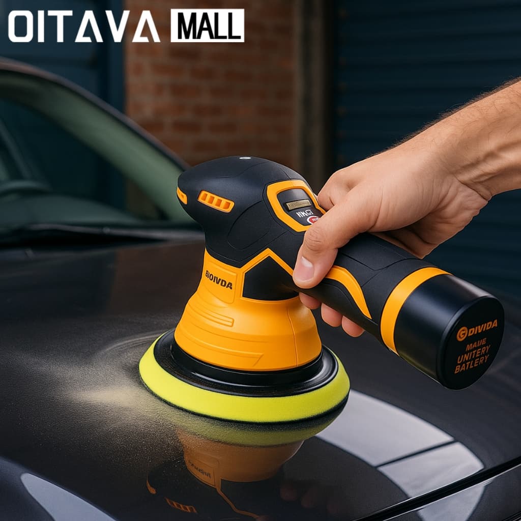 Máquina de Polir Automotiva 12V Portátil Politriz Compacta