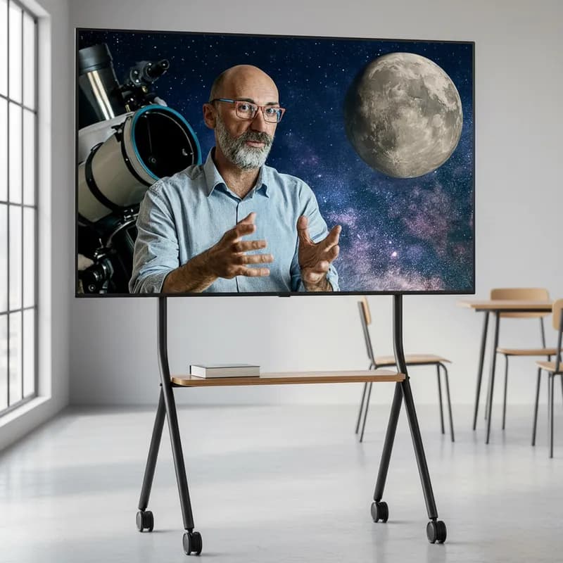 Suporte para TV de Aço com Rodinhas Fácil Locomoção para Sala, Quarto e Escritório