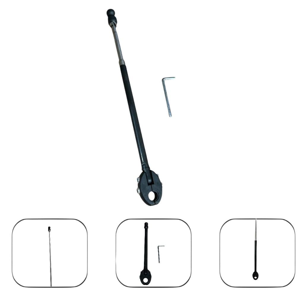Antena Para Retrovisor Preto Corta Pipa 6 Estagio Completo