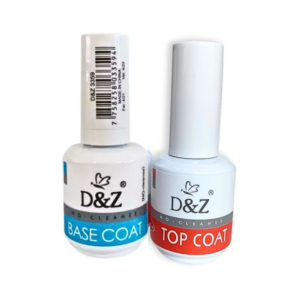 Kit Preparadores D&Z Base Coat E Top Coat Selante Unhas Gel