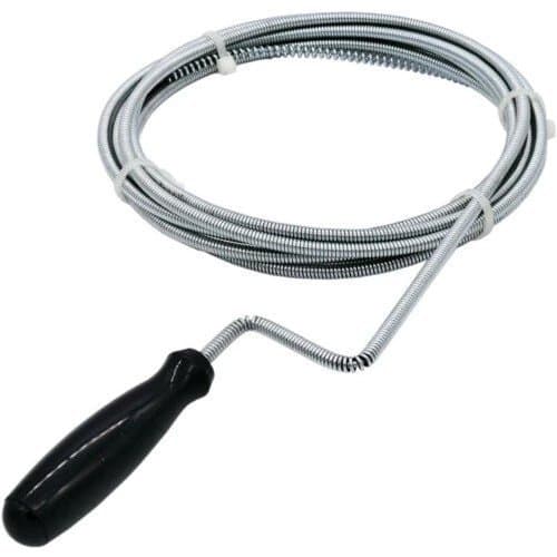 Desentupidor Manual 1,50 m Mola de Aço Ralo Pia Banheiro Cozinha Quintal Cano Calha